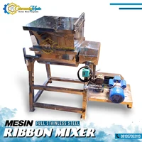 Mesin Ribbon Mixer (Mixer Pengaduk dan Pencampur Powder Homogen) Extra Cepat Full Stainless Steel
